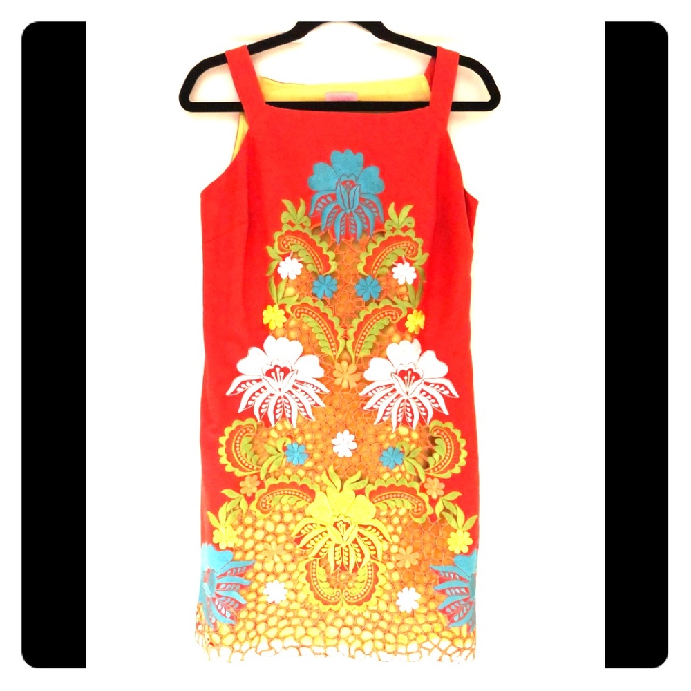 Lilly Pulitzer Embroidered Cut Pit Dress